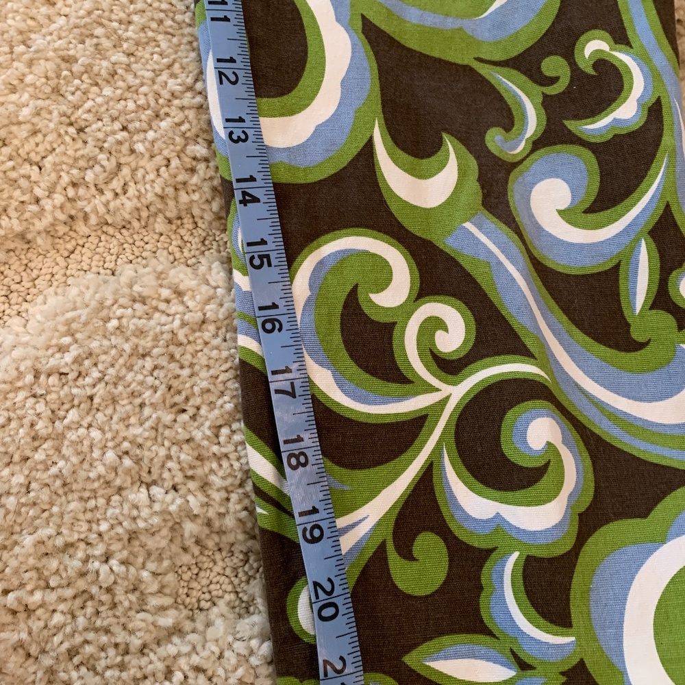 Talbots Y2K Brown Paisley Crop Pants - Picture 8 of 10